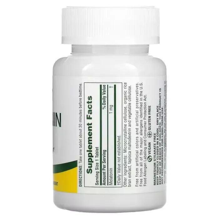 Аминокислота Natures Plus Мелатонин Быстродействующий, 1 мг, Fast Acting Melatonin, 90 табле (NAP-47624) изображение 2