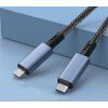 Дата кабель USB-C to USB-C 1.2m Pulsing Fast Charging 240W USB4.0 XoKo (XK-SC-2-240W) зображення 3
