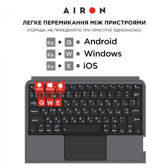 Чехол для планшета AirOn Premium iPad 10.9 10Gen 2022 10.9" with Keyboard (4822352781095) изображение 10