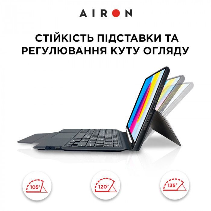 Чехол для планшета AirOn Premium iPad 10.9 10Gen 2022 10.9" with Keyboard (4822352781095) изображение 7