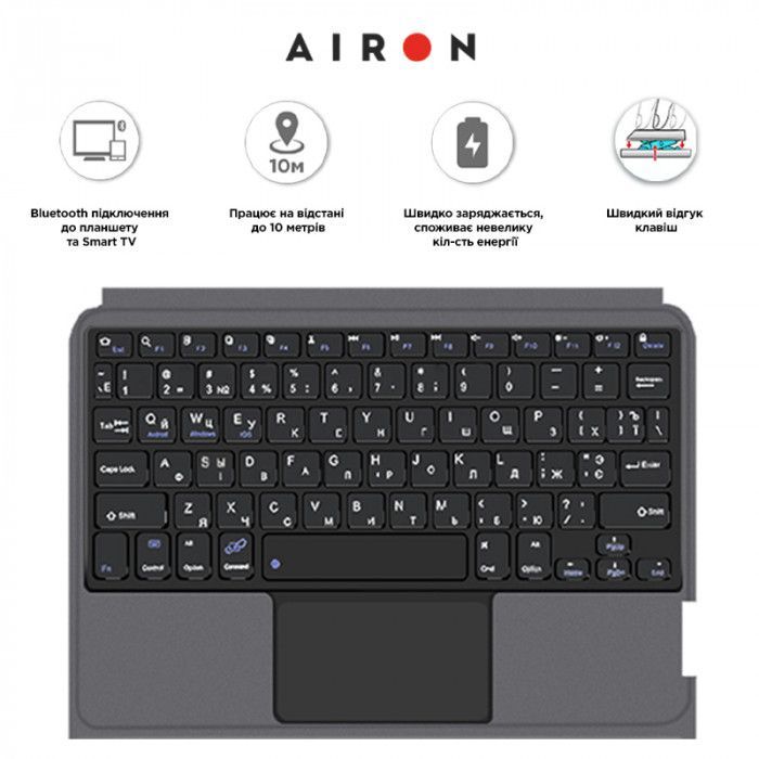 Чехол для планшета AirOn Premium iPad 10.9 10Gen 2022 10.9" with Keyboard (4822352781095) изображение 9