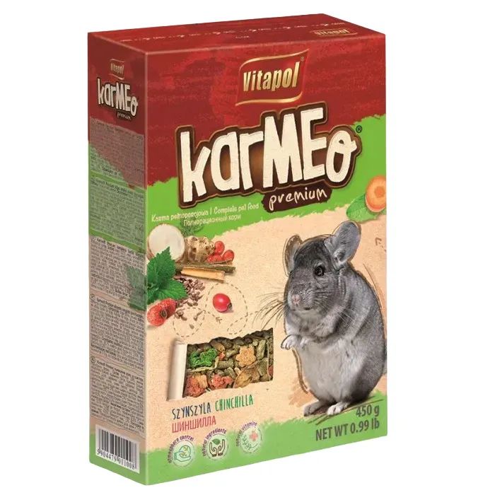Корм для гризунів Vitapol KARMEO для шиншил 450 г (5904479016003)