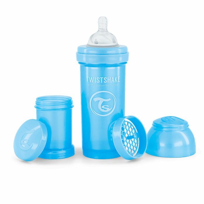 Бутылочка для кормления Twistshake Pearl Blue 260 мл, антиколиковая, силиконовая (78381)