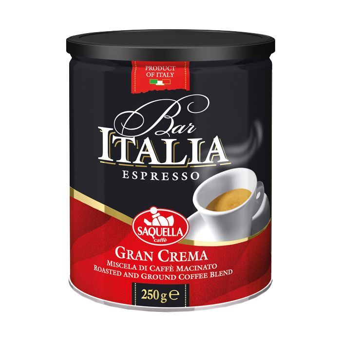 Кофе SAQUELLA Bar Italia Gran Crema молотый 250 г (8002650000906)