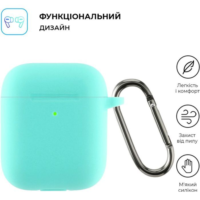 Чохол для навушників Armorstandart Ultrathin Silicone Case With Hook для Apple AirPods 2 Noctilucent (ARM59687) зображення 2