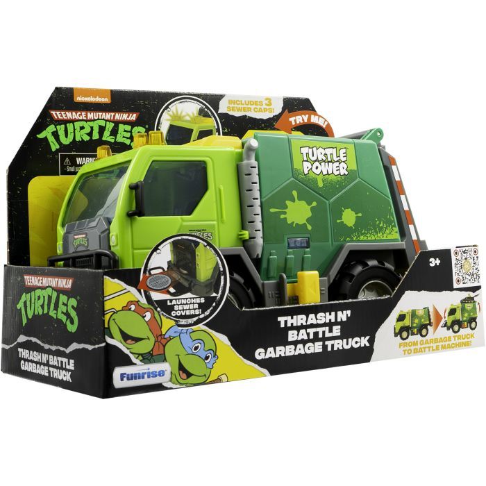 Игровой набор Funrise TMNT Черепашки-Ниндзя классические Боевой мусоровоз со светом и звуком (71045) изображение 4