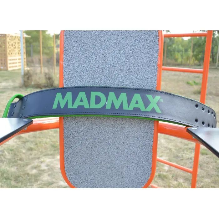 Атлетичний пояс MadMax MFB-302 Quick Release Belt шкіряний Black/Green M (MFB-302_M) зображення 8