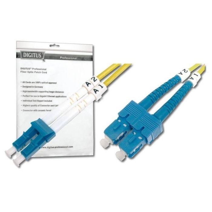 Оптический патчкорд Digitus LC/UPC-SC/UPC, 9/125, SM, OS2, duplex, 5м (DK-2932-05)