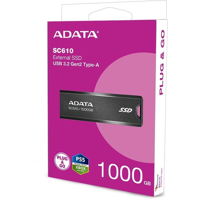 Накопитель SSD USB 3.2 500GB SD610 ADATA (SC610-500G-CBK/RD) изображение 11