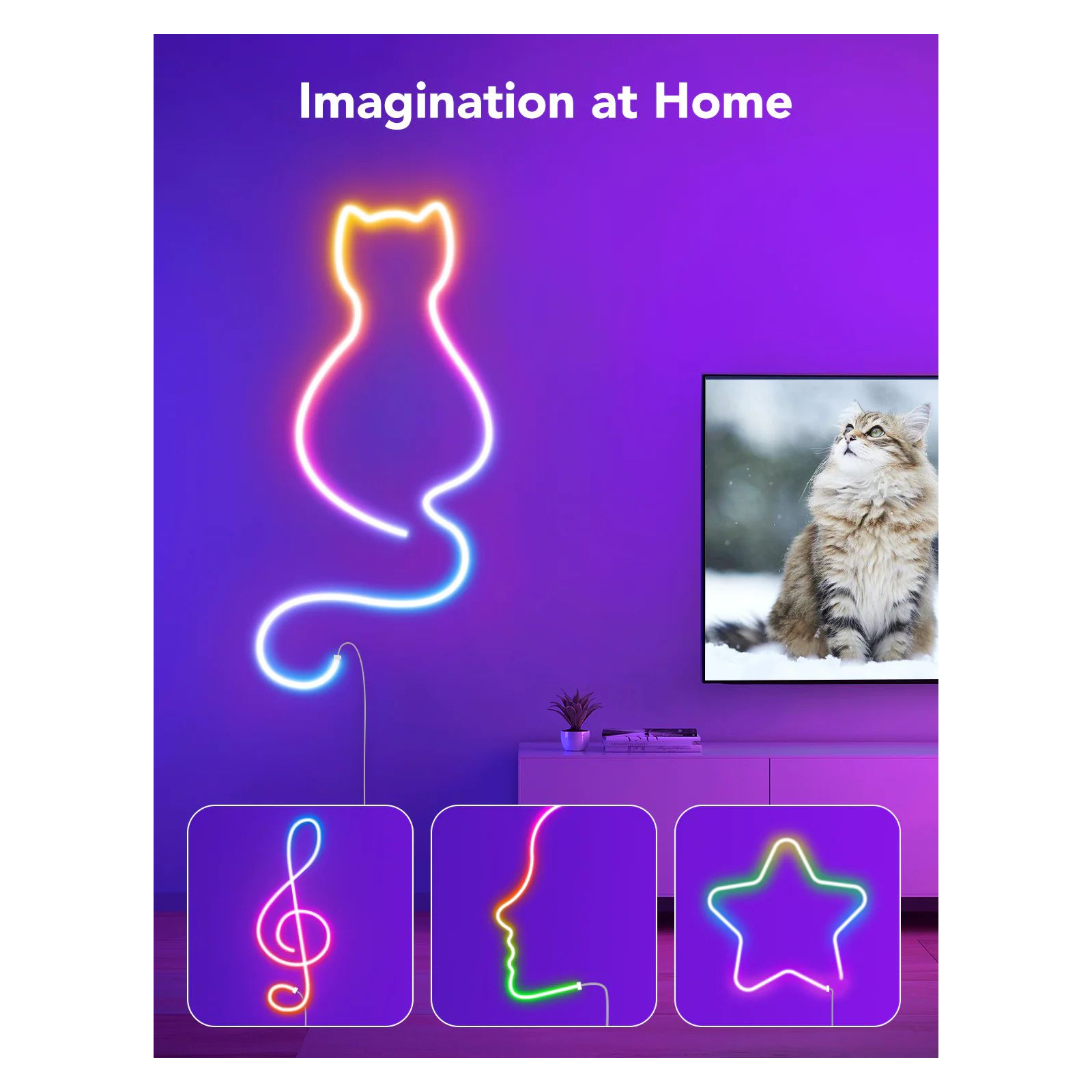 Світлодіодна стрічка Govee Neon LED Strip Light 3м Білий (H61A03D1) зображення 14