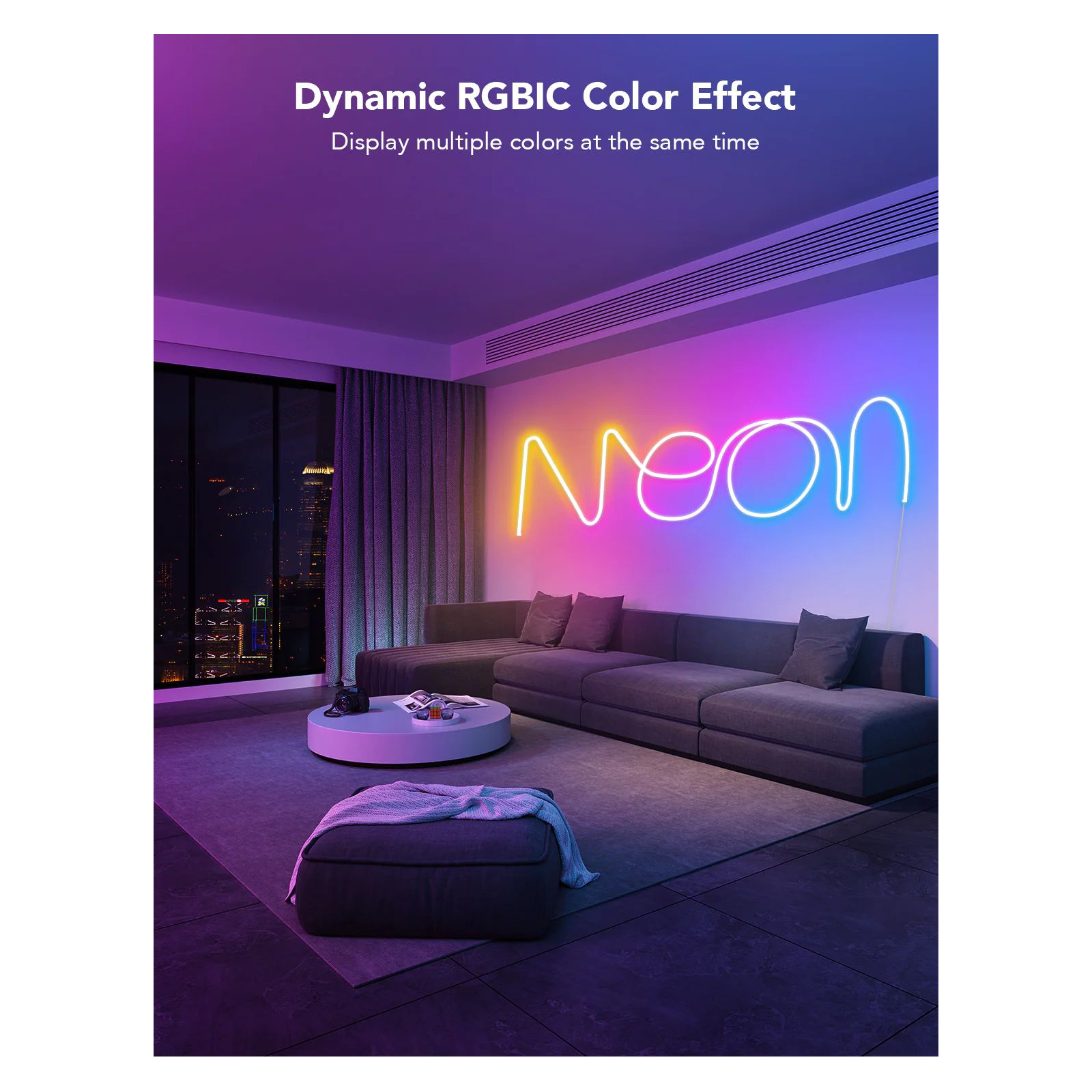 Светодиодная лента Govee Neon LED Strip Light 3м Білий (H61A03D1) изображение 17