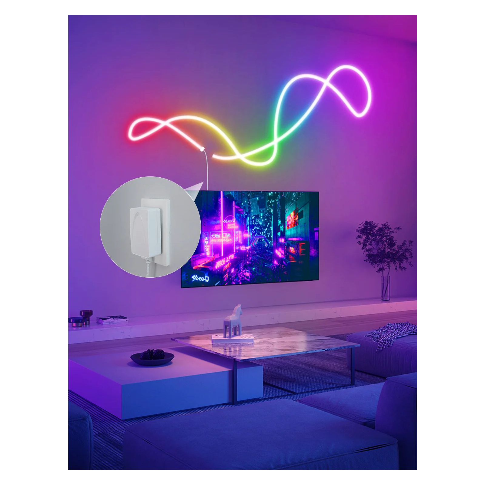 Светодиодная лента Govee Neon LED Strip Light 3м Білий (H61A03D1) изображение 22