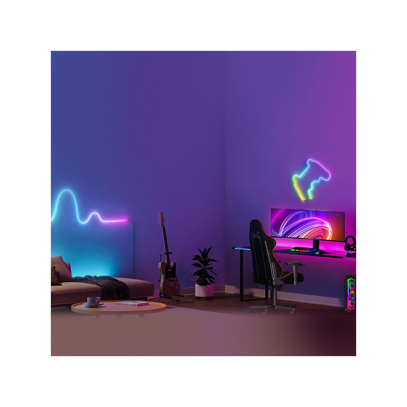 Світлодіодна стрічка Govee Neon LED Strip Light 3м Білий (H61A03D1) зображення 3