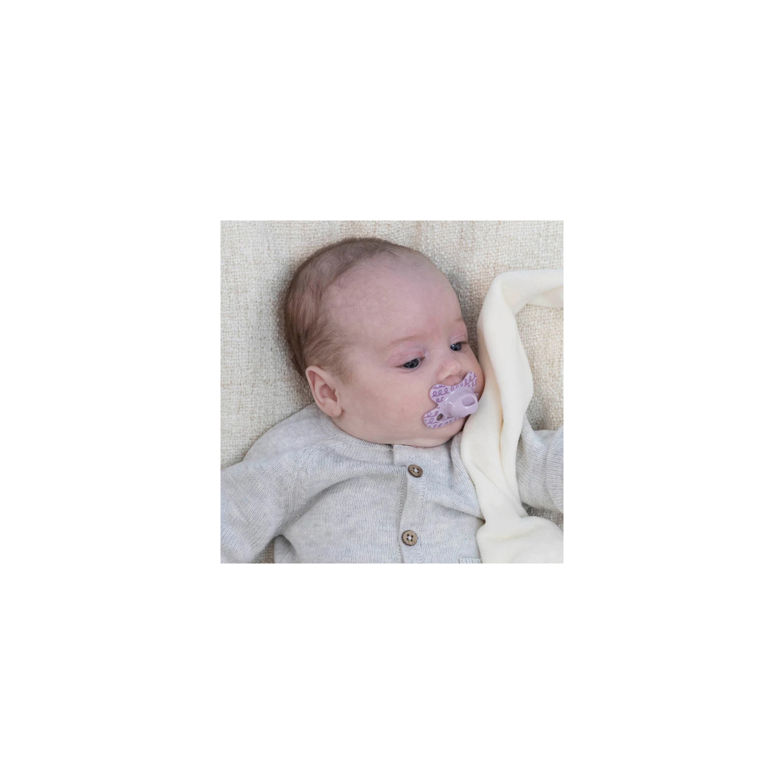Пустушка Difrax Natural Newborn, 0+ міс (113 Lilac_curls) зображення 2