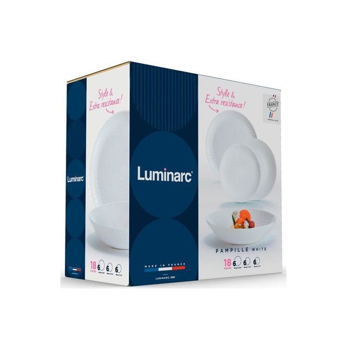 Столовый сервиз Luminarc Pampille Білий 18 предметів (Q6153) изображение 5
