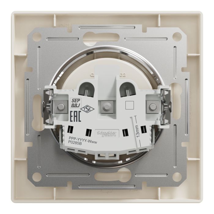 Розетка Schneider Electric ASFORA без заземлення антрацит (EPH3000171) изображение 8