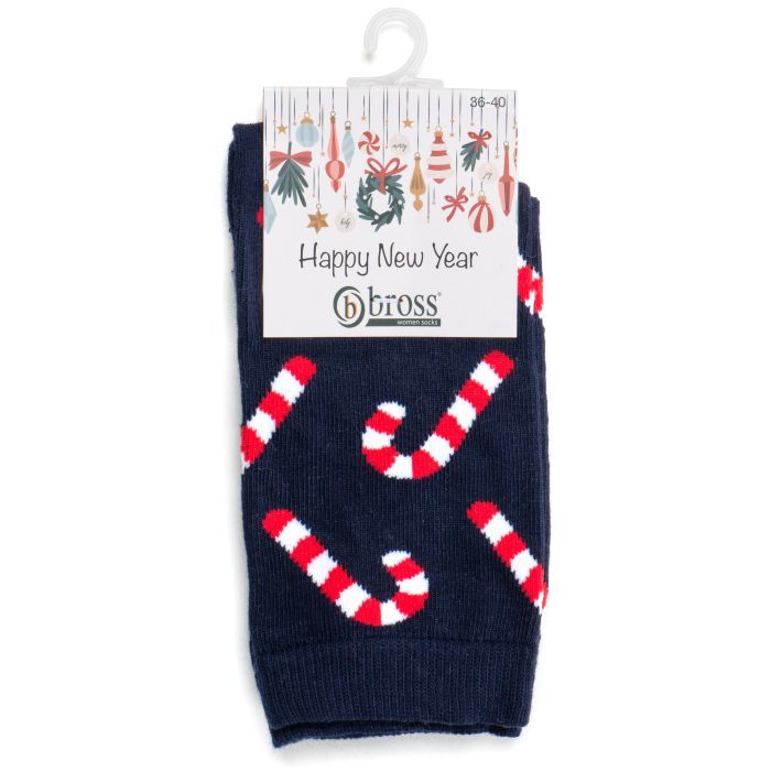 Носки детские Bross новогодние (2101-13-bluered) изображение 2