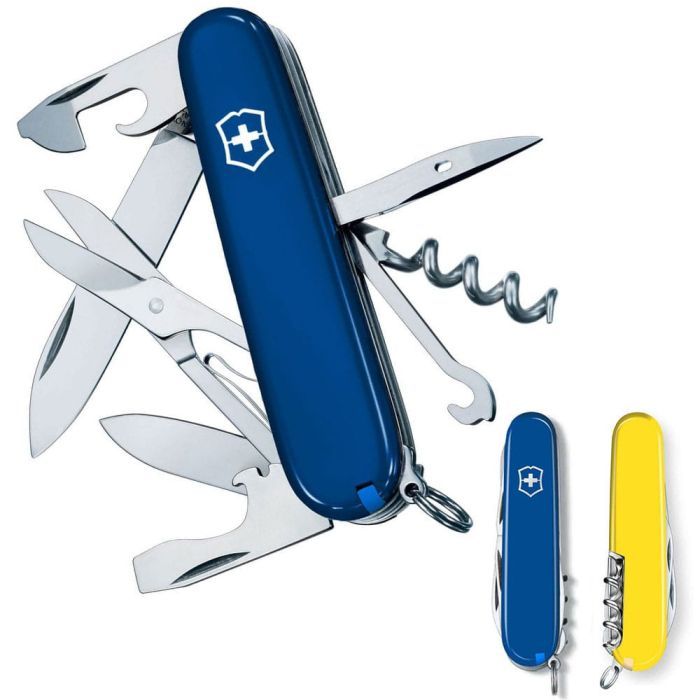 Нож Victorinox Climber Ukraine Синьо-жовтий (1.3703.2.8) изображение 2