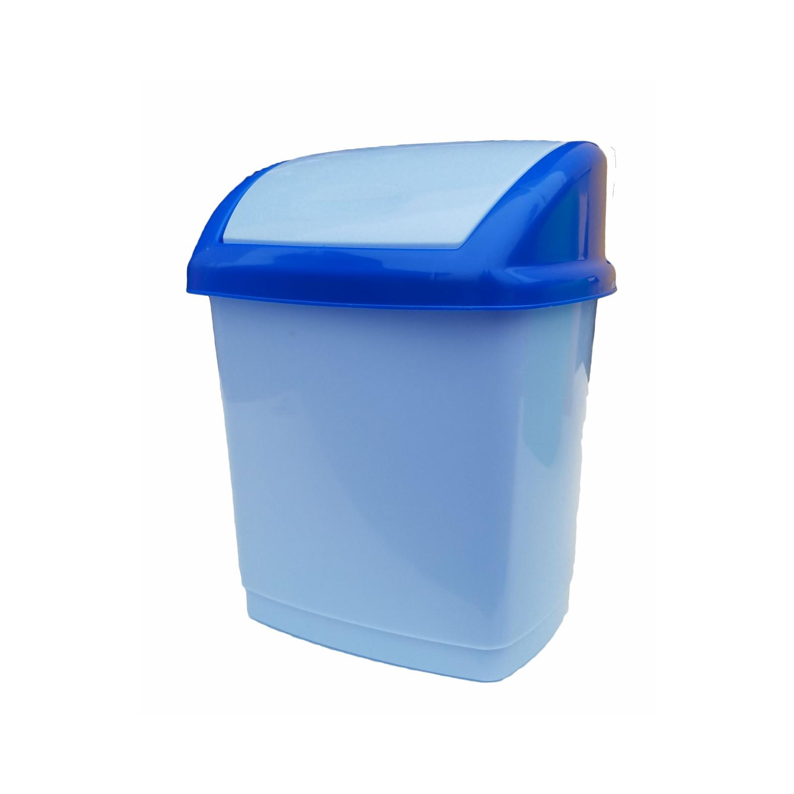 Контейнер для мусора Горизонт Домик Голубой 9 л (гор-02036/блакитний)