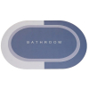 Коврик для ванной Stenson суперпоглощающий 50 х 80 см овальный серо-темно-синий (R30940 grey-d.blue) изображение 3