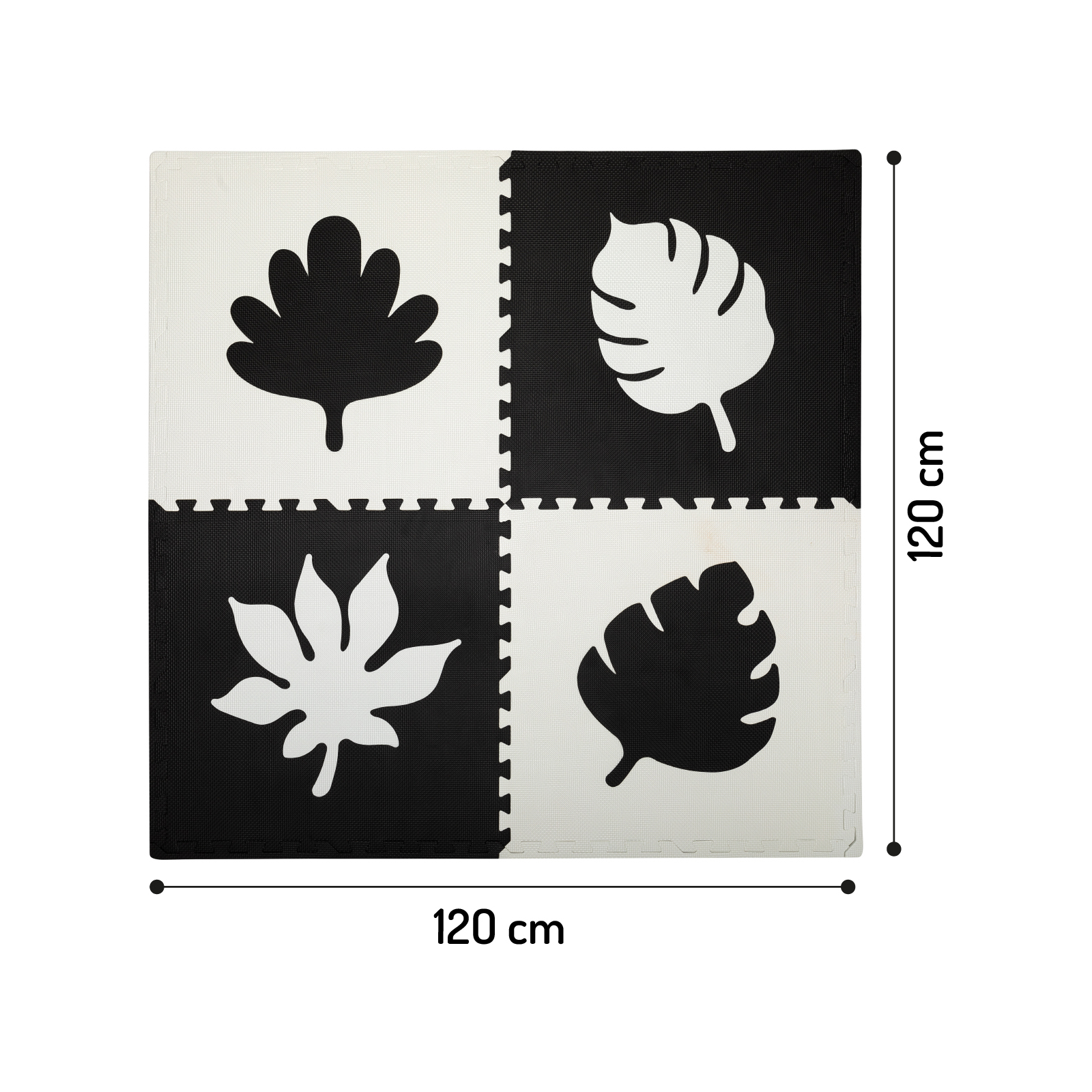 Дитячий килимок MoMi пазл Feli 120 х 120 cм Black (AKCE00028) зображення 5