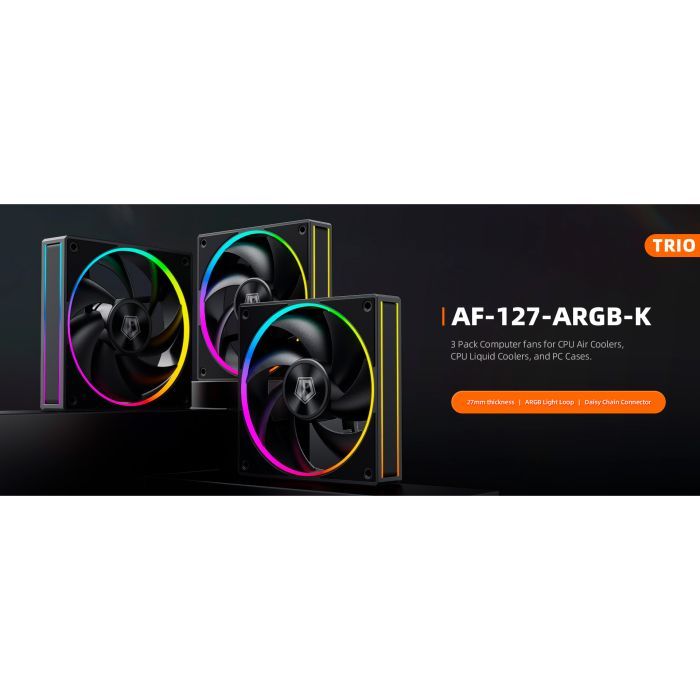 Кулер для корпуса ID-Cooling AF-127-ARGB-K TRIO изображение 8