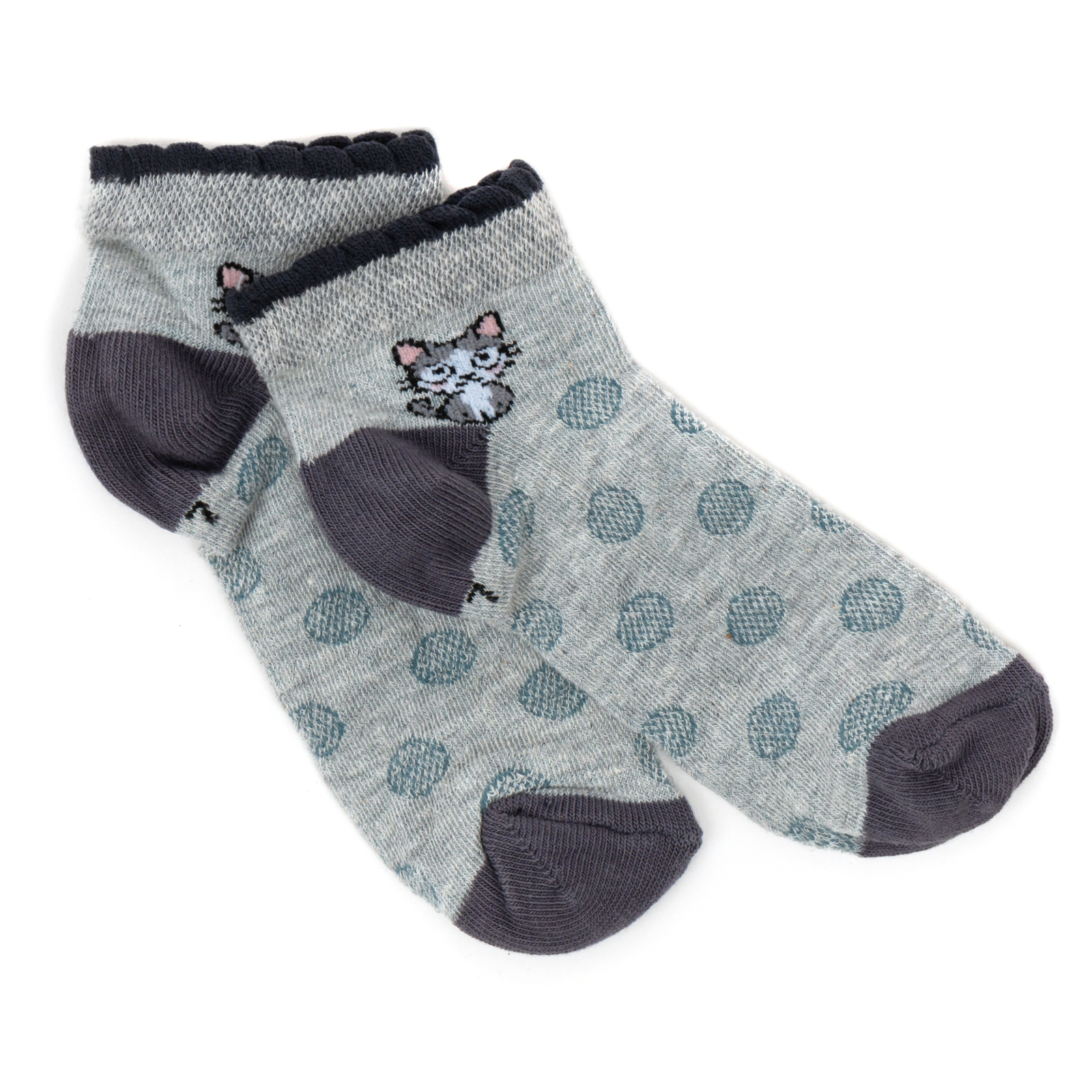 Шкарпетки дитячі BNM з котиком (M0C0201-0118-7G-grayblue)