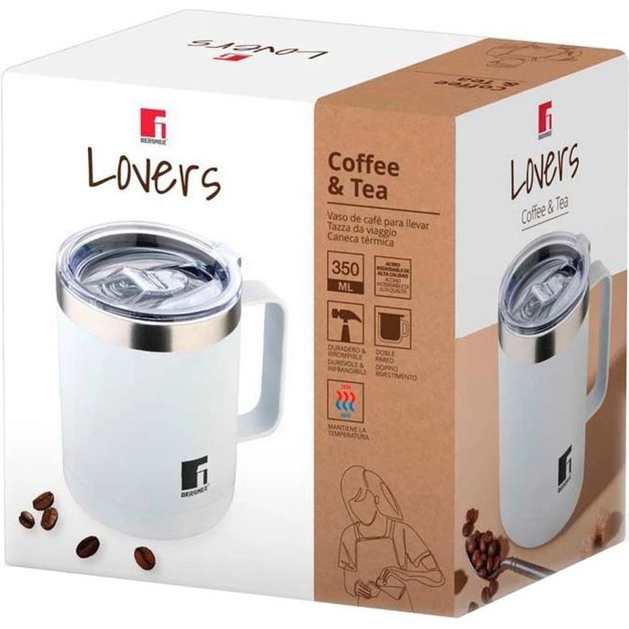 Термокружка Bergner Coffee & tea lovers 350 мл White (BG-37788-WH) зображення 5
