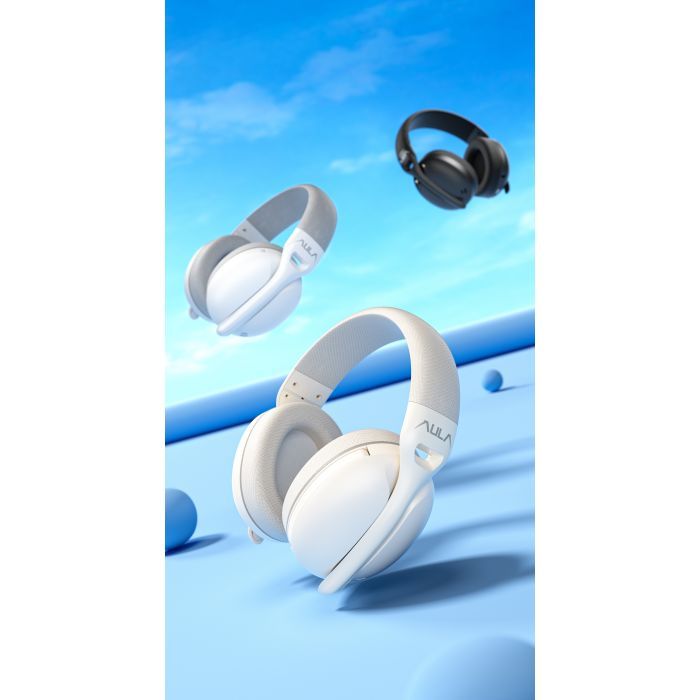 Наушники Aula S6 - 3 in 1 Wired/2.4G Wireless/Bluetooth Milk Tea (6948391235578) изображение 6