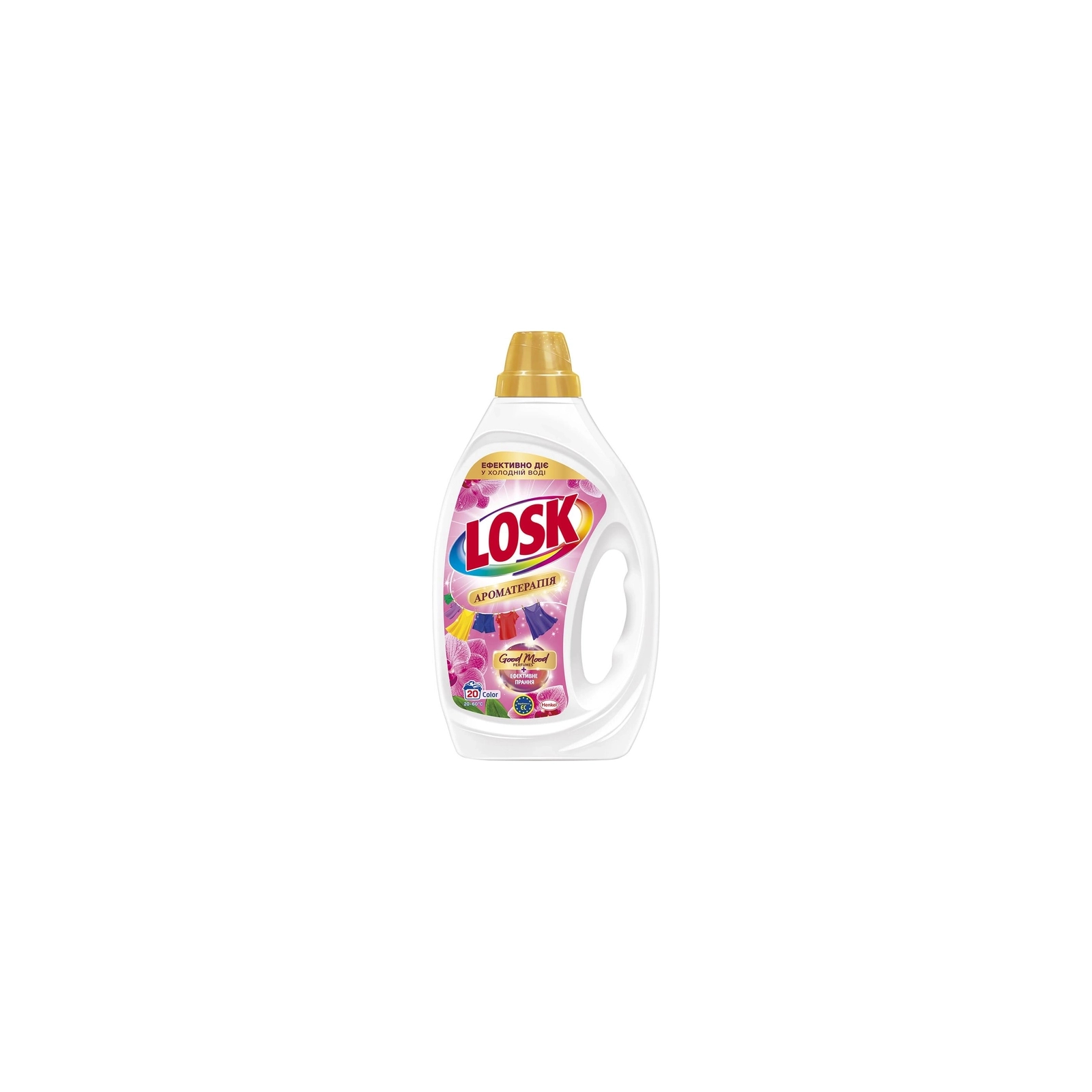 Гель для стирки Losk Color Ароматерапия Эфирные масла и аромат Малазийского цветка 900 мл (9000101804041)
