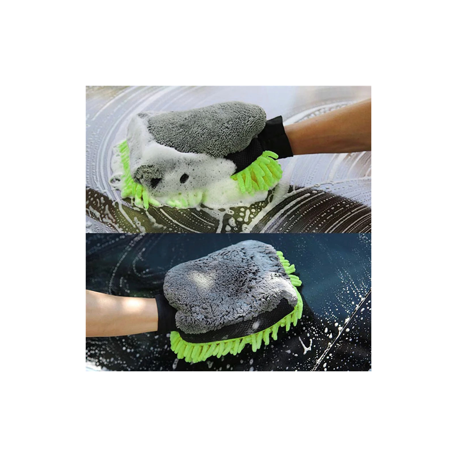 Автомобильная салфетка ColorWay Перчатка из микрофибры для мытья и полировки автомобиля, двухсторонняя (CW-2417) изображение 12