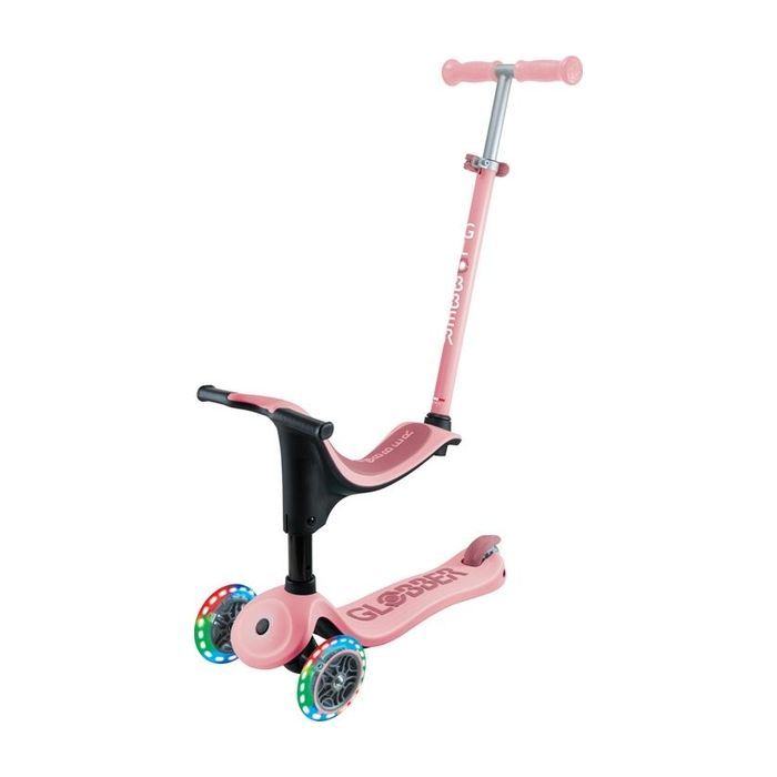 Самокат Globber Go Up Sporty Led пастельно-рожевий (452-710-4)