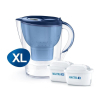 Фільтр-глечик Brita Marella XL Memo + 2 картриджа, 3.5л, синій (1040565)