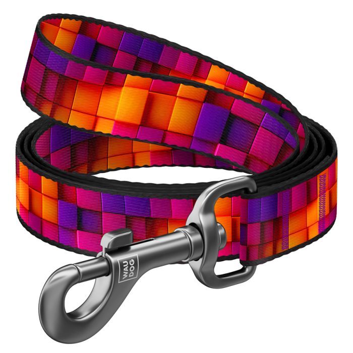 Поводок для собак WAUDOG Nylon "Кубы 3Д" S (340-4057)