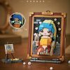Конструктор LOZ mini Объемная картина Девушка с жемчужной серьгой без фигурок (1287)