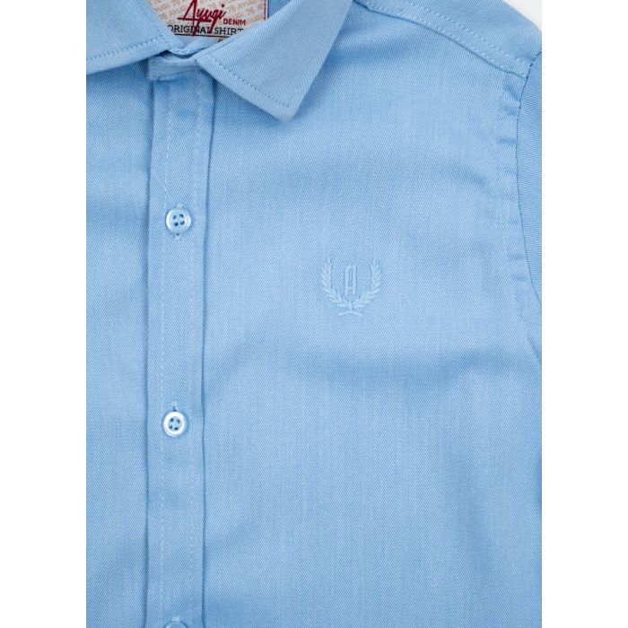 Рубашка детская A-Yugi с коротким рукаваом (18119-116B-blue) изображение 4