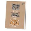 Альбом для малювання Yes А4 20 аркушів клеєний білила "Cats" крафт (130577)