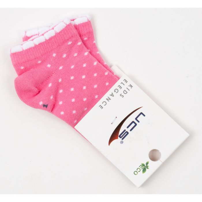 Шкарпетки дитячі BNM у крапку (M0C0201-0072-1G-peach) зображення 2