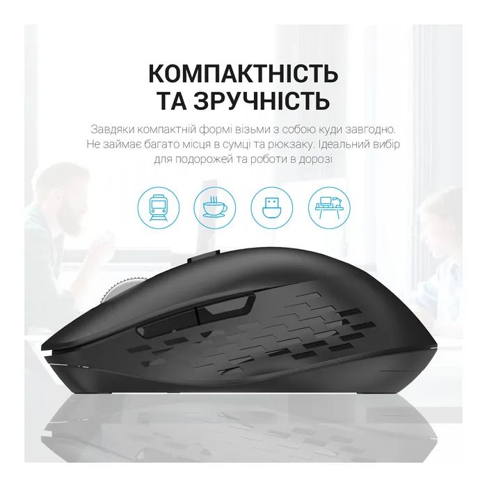 Мышка OfficePro M230C Silent Click Wireless/Bluetooth Blue (M230С) изображение 10