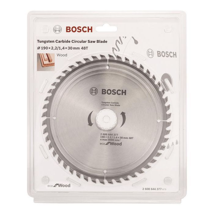 Диск пильный Bosch Eco for Wood 190x2.2x30-48T (2.608.644.377) изображение 2