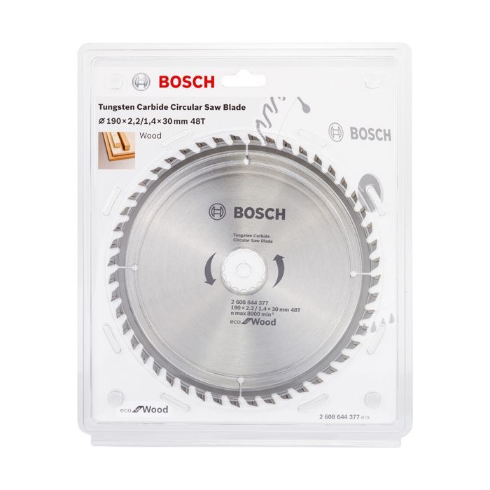 Диск пильный Bosch Eco for Wood 190x2.2x30-48T (2.608.644.377) изображение 2