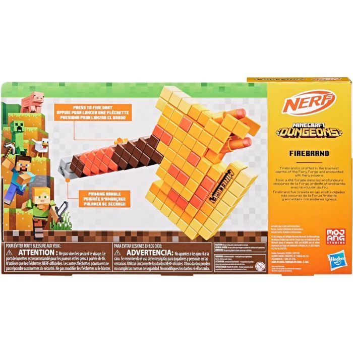 Іграшкова зброя Hasbro Бластер-сокира NERF Minecraft Firebrand (F8953) зображення 3