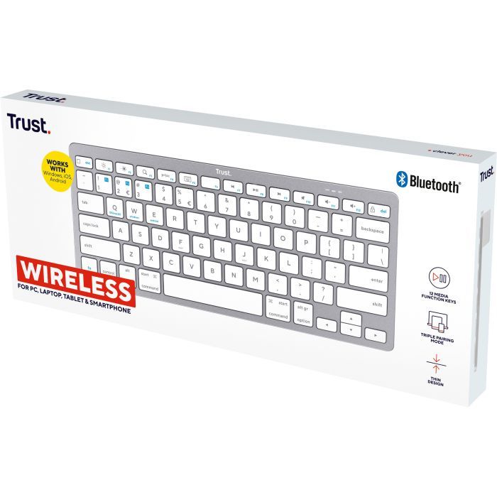 Клавиатура Trust Basics Bluetooth UA White (25486) изображение 4