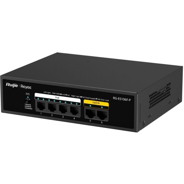 Коммутатор сетевой Ruijie Networks RG-ES106F-P изображение 3