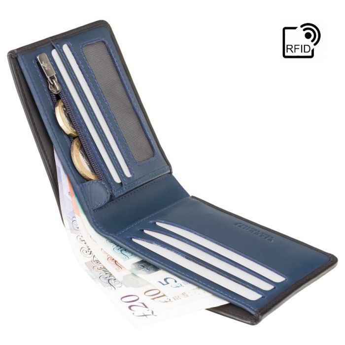 Гаманець Visconti VSL33 TAP-N-GO з RFID Steel Blue-Black (VSL33 BL/BLK) зображення 4