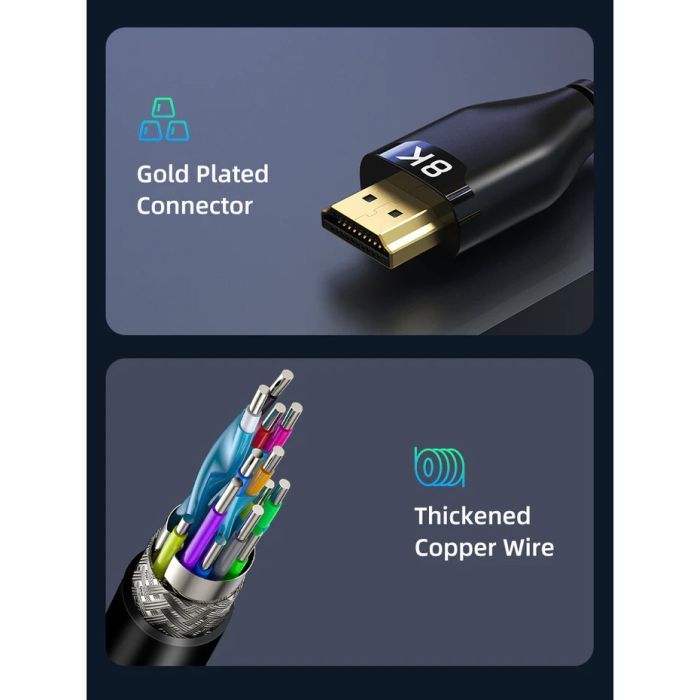Кабель мультимедийный HDMI to HDMI 3.0m v2.1 Cabletime (CA914562) изображение 6