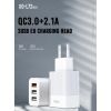 Зарядное устройство XO USB L72 (3A, QC3.0, 3 Usb) + cable Micro USB White (XO-L72-BK) изображение 4