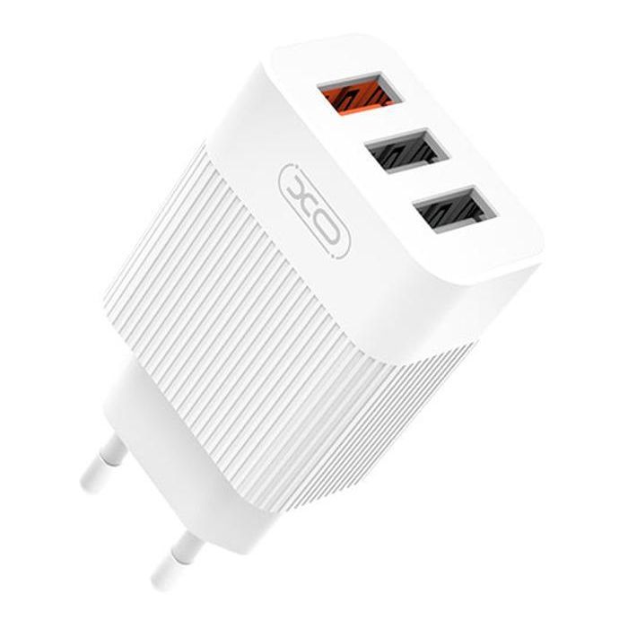 Зарядное устройство XO USB L72 (3A, QC3.0, 3 Usb) + cable Micro USB White (XO-L72-BK) изображение 5