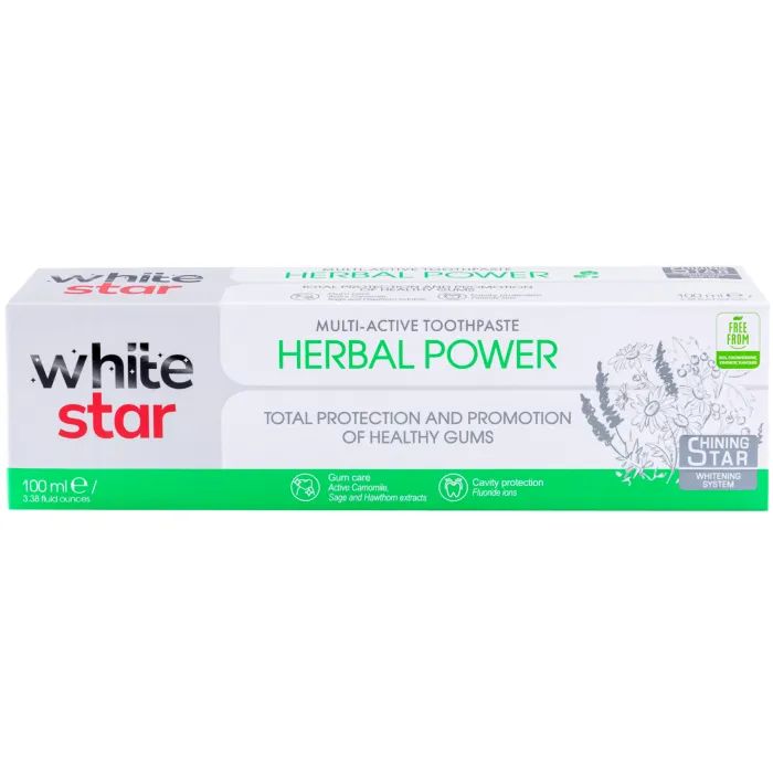 Зубная паста White Star Herbal Power 100 мл (3800237400317)