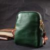 Сумка Vintage Трапеция из натуральной кожи Зеленая (22268) изображение 11